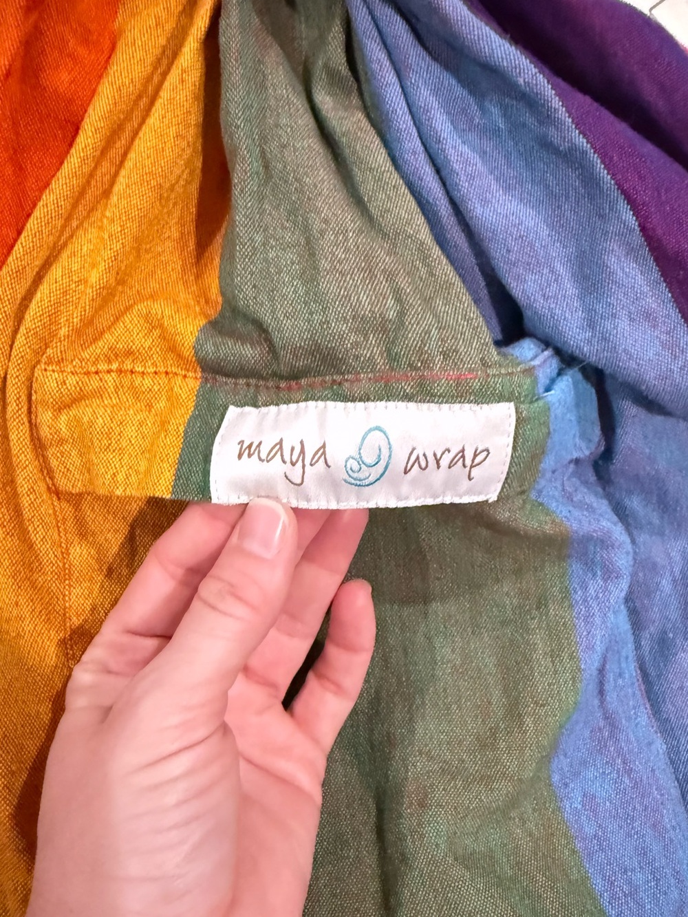 Maya Wrap Multicolor Rainbow Ring Sling - Picture 5 of 8